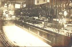 Standard Market, Torrington CT - Meat Market Interior 1916 Postcard