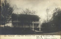 Winchester Grange Hall, Connecticut Postcard