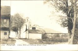 Cotton Mills & Bridge, Colebrook River, CT Postcard