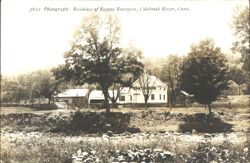 Residence of Eugene Bourquin, Colebrook River, Conn. Postcard