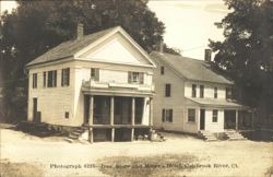 Ives' Store and Moore's Hotel, Colebrook River, CT Postcard