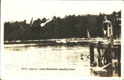 Water Sports, Camp Berkshire, Winsted, CT Postcard