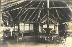 Norfolk Golf Grounds Shelter Interior, Norfolk, CT Postcard