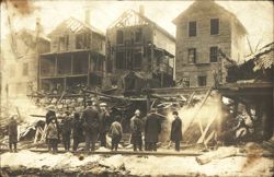 Fire Aftermath, Destroyed Homes, 1915 Postcard