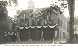 Winsted, CT Borough Building, Medal of Honor Decorations Postcard