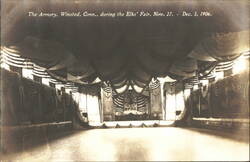 Armory Interior, Elks' Fair, Winsted, Conn. 1906 Postcard