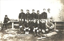Gilbert School Baseball Team 1907 Postcard