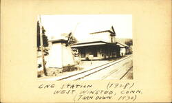 CNE Station, West Winsted, CT (1928) Original Photograph