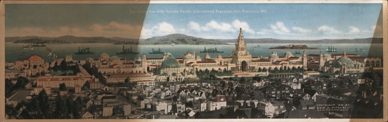 Panoramic View of Panama-Pacific International Exposition San Francisco California