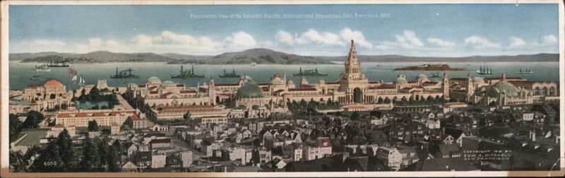 Panoramic View Panama-Pacific International Exposition San Francisco California