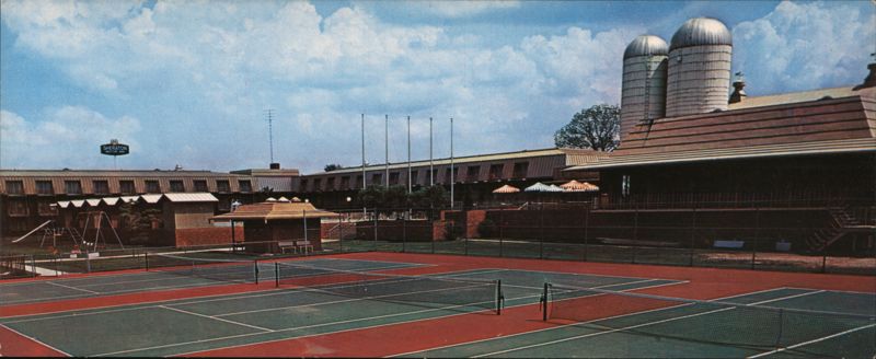 Sheraton-Fredericksburg Motor-Inn, Tennis Courts, Silos Virginia
