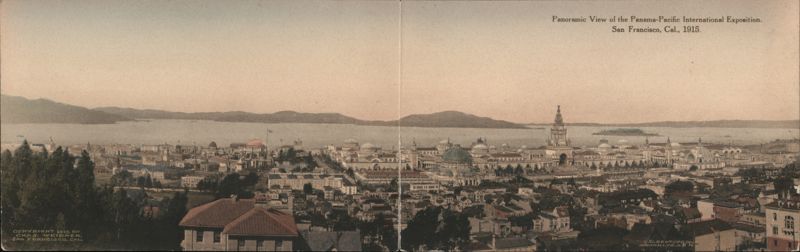 Panoramic View Panama-Pacific International Exposition 1915 San Francisco California