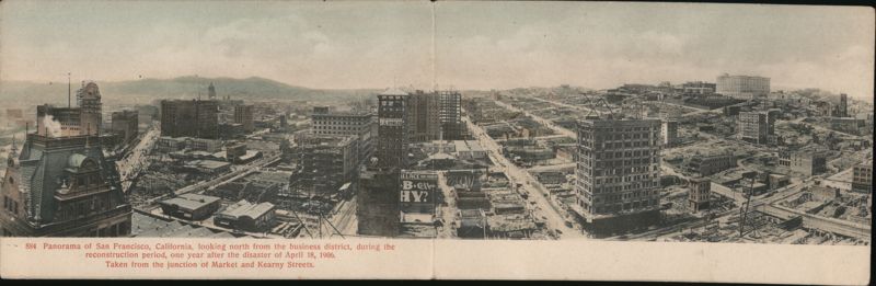 San Francisco Panorama, Reconstruction Period 1907 California