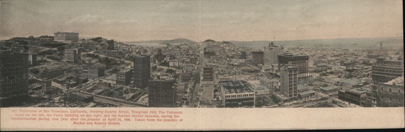 San Francisco Panorama, Kearny St, Telegraph Hill, Fairmont Hotel California