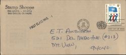Stamp Shoppe First Day of Issue UN 1945-1975 Anniversary Envelope