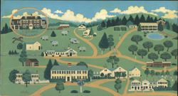 Sturbridge Village Map, Publick House & Crafts Inn Large Format Postcard