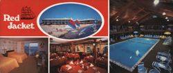 Red Jacket Beach Motor Inn, South Yarmouth MA - Pool, Beach Large Format Postcard