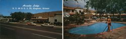 Arcadia Lodge, U. S. 66 & U. S. 93, Kingman, Arizona Large Format Postcard