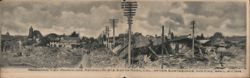 Santa Rosa, CA Earthquake & Fire, Fourth & Mendocino Sts, 1906 Large Format Postcard