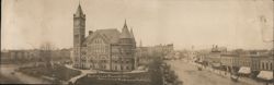 Court House Monroe Wis. Taken from Business Institute Large Format Postcard