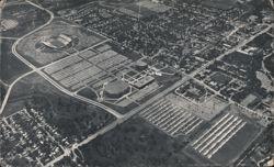 Aerial View Iowa State Campus Jack Trice Stadium Ames IA Large Format Postcard