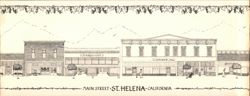 Main Street St. Helena California Businesses 2x Folded Card Large Format Postcard
