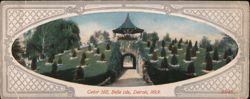 Cedar Hill, Belle Isle, Detroit, Mich. Gazebo Large Format Postcard