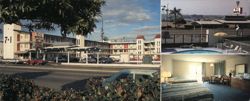 7 + 1 MOTOTEL, San Diego, CA - Exterior, Pool & Rooms Large Format Postcard