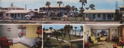Spindrift Cottages & Beach, Daytona Beach, FL Large Format Postcard