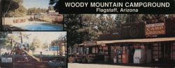 Woody Mountain Campground, Pool, Store & Playground Large Format Postcard