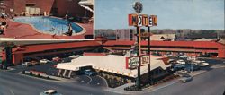 El Rancho Motor Hotels, Doris' Coffee Shop & Pool Large Format Postcard