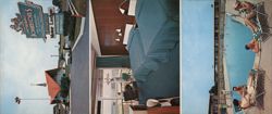 Howard Johnson's Motor Lodge, Pool, Rooms, Restaurant Large Format Postcard
