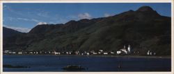 Unalaska Island Town, Illuliuk Bay & Mountains, AK Large Format Postcard