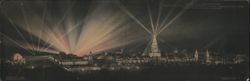 Night Illumination, Panama-Pacific International Exposition 1915 Large Format Postcard