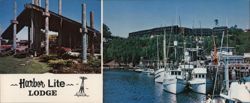 Harbor Lite Lodge, Noyo Fishing Village, Fort Bragg, CA Large Format Postcard