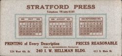 Stratford Press 1924 Calendar Printing Services Blotter