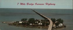 7 Mile Bridge Overseas Highway, Pigeon Key, FL Large Format Postcard