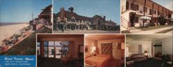 Beach Terrace Manor Motel, Long Beach, CA Large Format Postcard