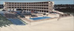 Outrigger Beach Club, Polynesian Atmosphere, Ormond Beach Large Format Postcard