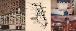 Floridan Motor Hotel, The Price is Right, Florida Map Large Format Postcard