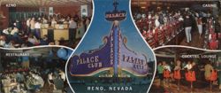 Palace Club Reno, Nevada - Keno, Casino, Restaurant, Lounge Large Format Postcard