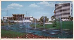 Dunes Hotel & Country Club, Fountains & High-Rise Tower Large Format Postcard