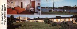 EL RANCHO Motel, Yarmouth, NS - Lake Milo, Route 1 Large Format Postcard