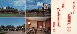 The Cedarwood Motel, On the Sea, Sidney, BC Large Format Postcard