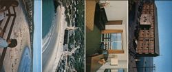 Cape Ann Motor Inn, Gloucester, MA - Beach & Room Views Large Format Postcard