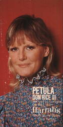 Petula Clark & Don Rice III at Harrah's Lake Tahoe 1973 Large Format Postcard