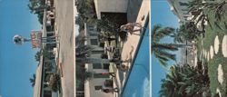 Around the World Motel, Heated Pool, Lido Beach Large Format Postcard