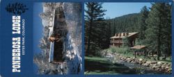 Ponderosa Lodge, Estes Park, CO - Summer & Winter Views Large Format Postcard