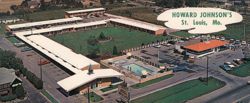 Howard Johnson's Motor Lodge St. Louis, MO Aerial View Large Format Postcard