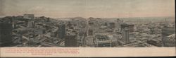 San Francisco Panorama, Kearny St, Telegraph Hill, Fairmont Hotel Large Format Postcard